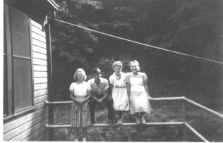 Imogene Barton, Unknown, Lucille Barton & Bernice Walters.jpg